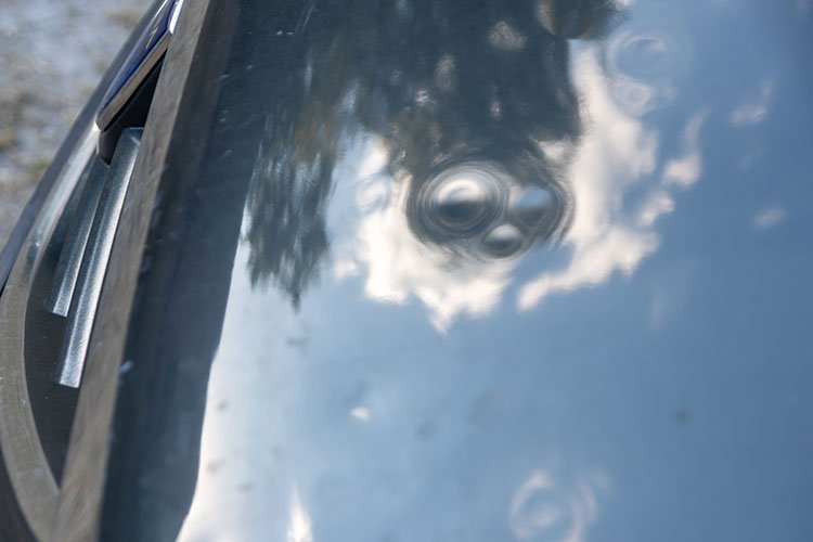 Dents on a car hood